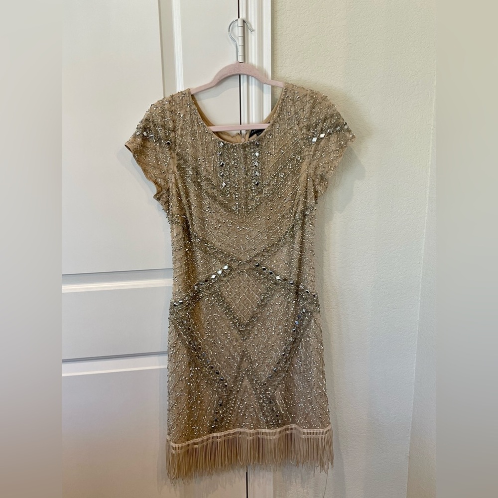 Aidan Mattox Beaded Sequin Dress